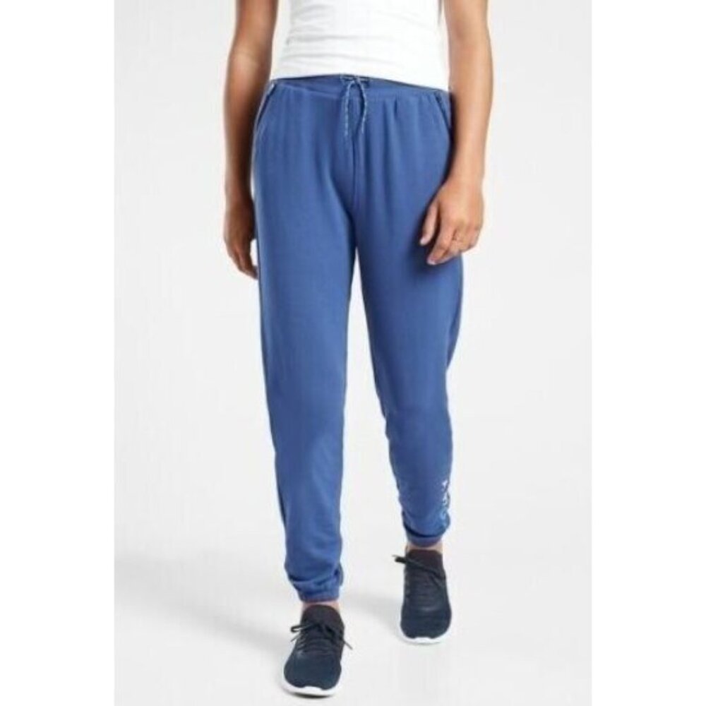 ATHLETA GIRL warm up jogger in damask blue size XL/14